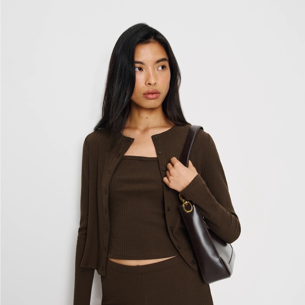 Reformation Brown Mole Kai Cardigan Size Medium NWOT
